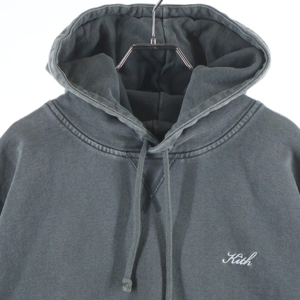 KITH(キス) NELSON HOODIE ネルソン ロゴデザイン スウェット プルオーバーパーカー グレー KHM031301