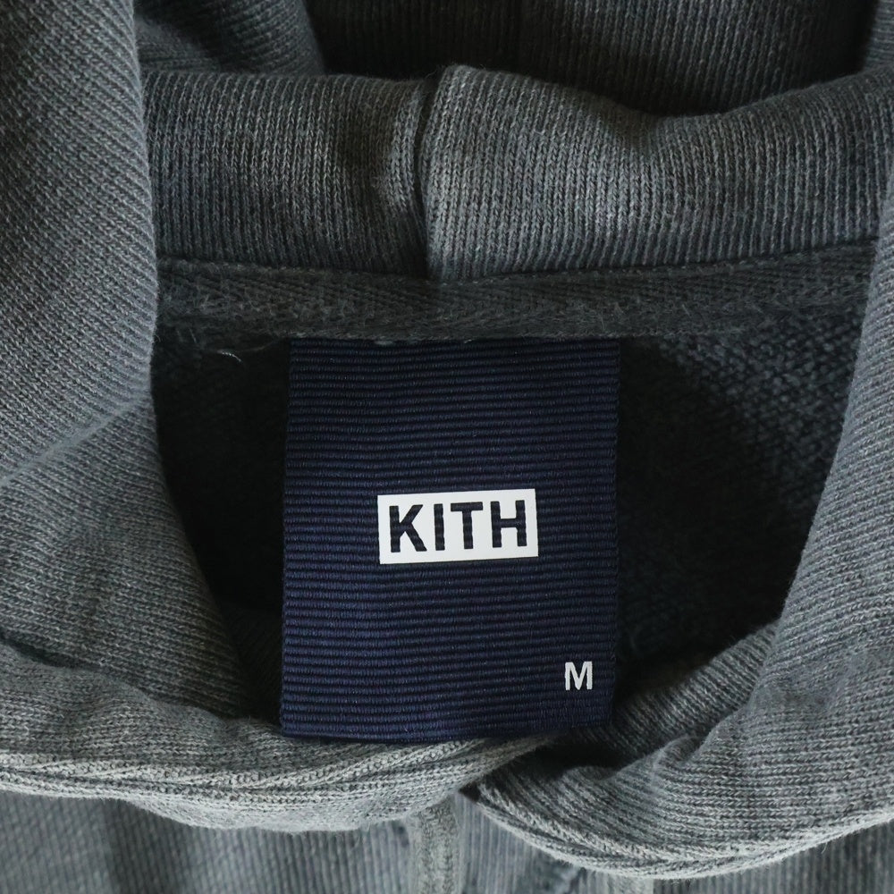 KITH(キス) NELSON HOODIE ネルソン ロゴデザイン スウェット プルオーバーパーカー グレー KHM031301