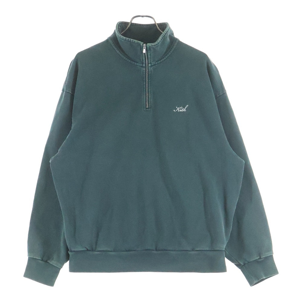 KITH(キス) NELSON QUARTER ZIP ネルソン クオーター ハーフジップ スウェット トレーナー グリーン KHM031302