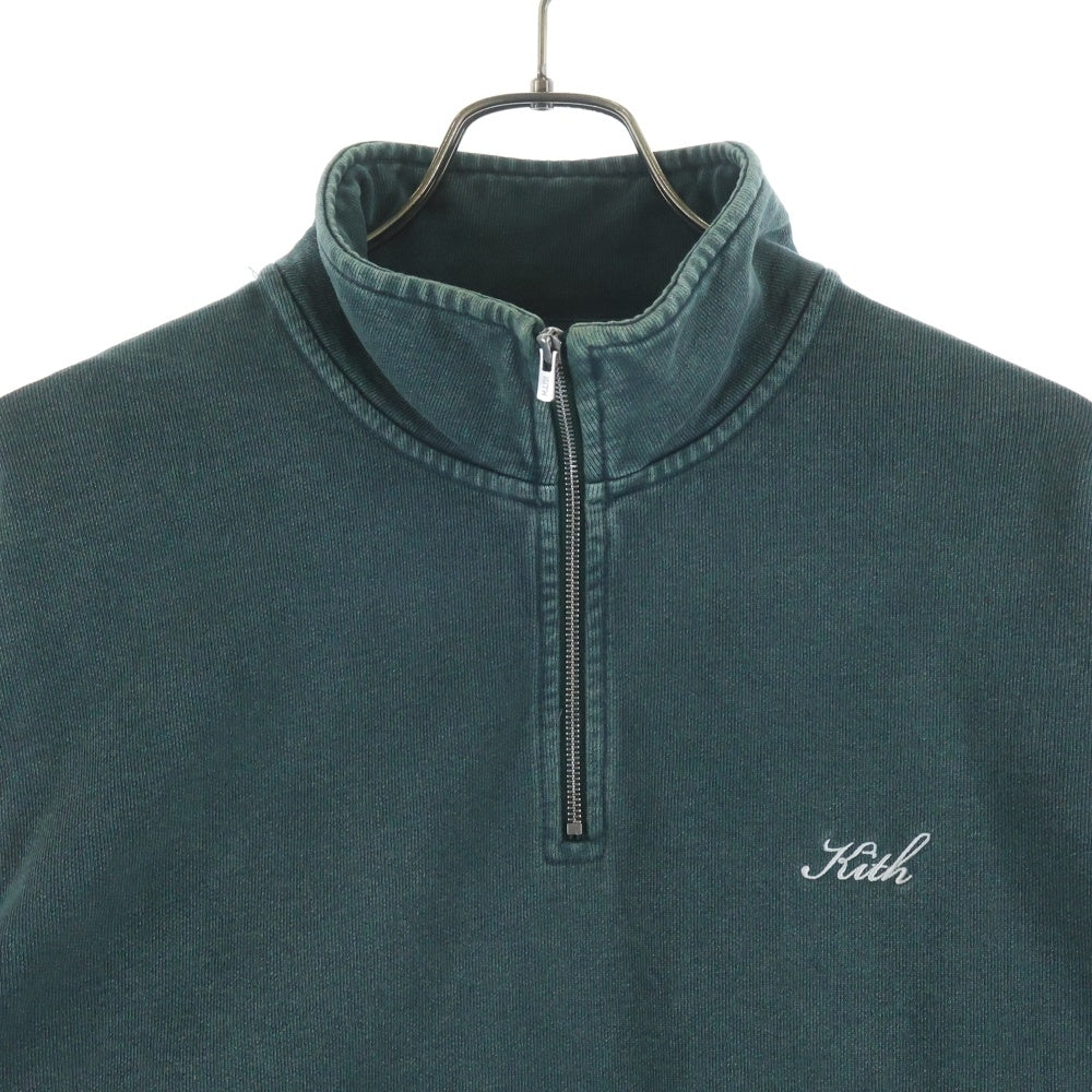 KITH(キス) NELSON QUARTER ZIP ネルソン クオーター ハーフジップ スウェット トレーナー グリーン KHM031302