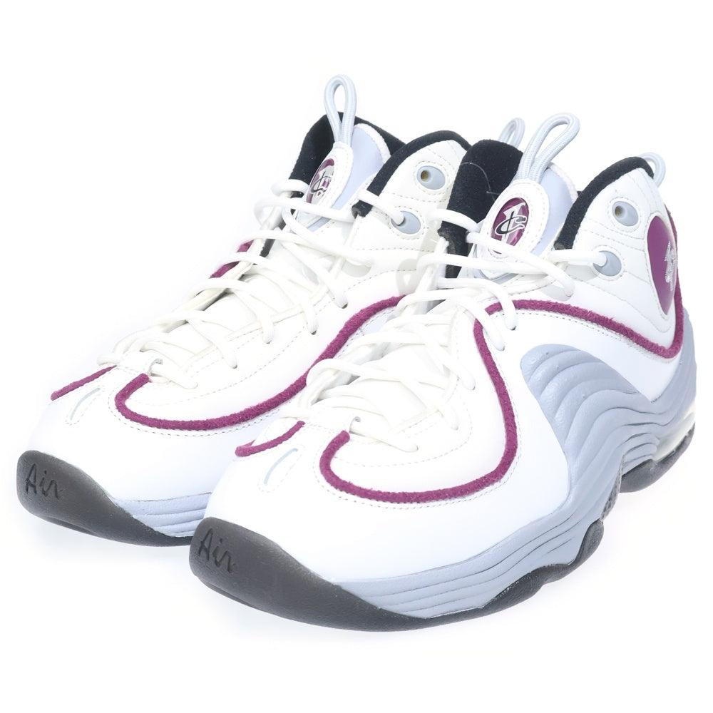 NIKE(ナイキ) W AIR PENNY II ウィメンズ エアペニー2 ミッドカットスニーカー ホワイト/バーガンディー US10/27cm DV1163-100 レディース