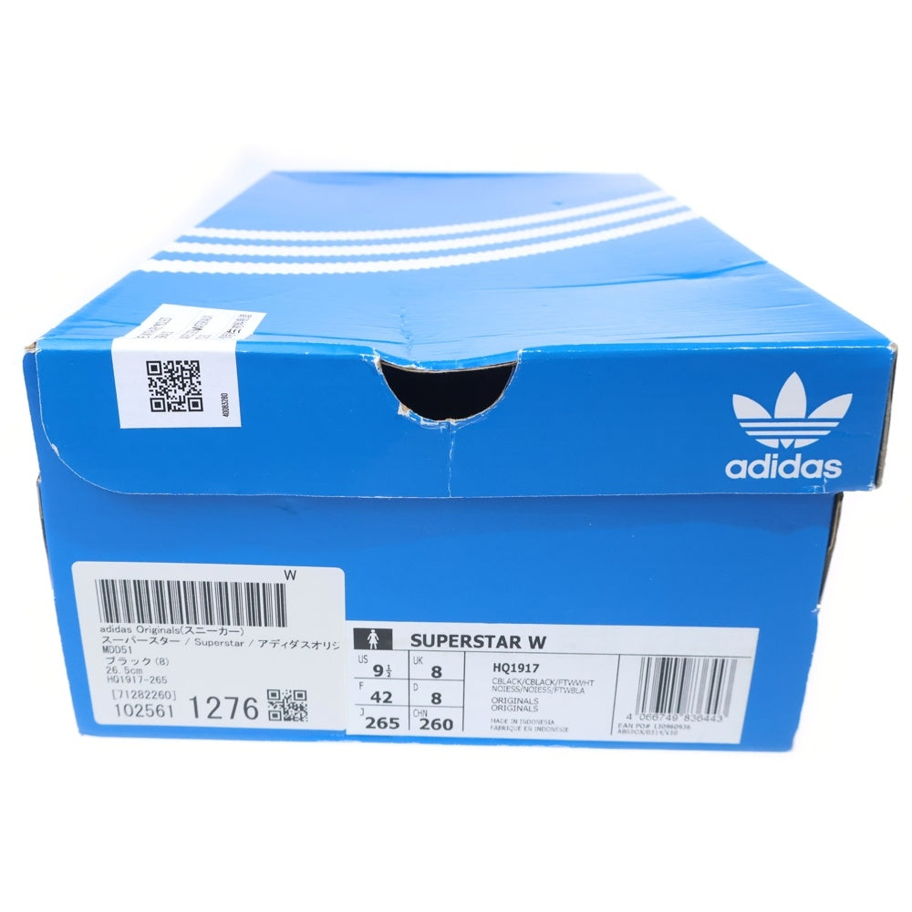 adidas(アディダス) W SUPERSTAR ウィメンズ スーパースター ローカットスニーカー ブラック/ホワイト US9.5/26.5cm HQ1917