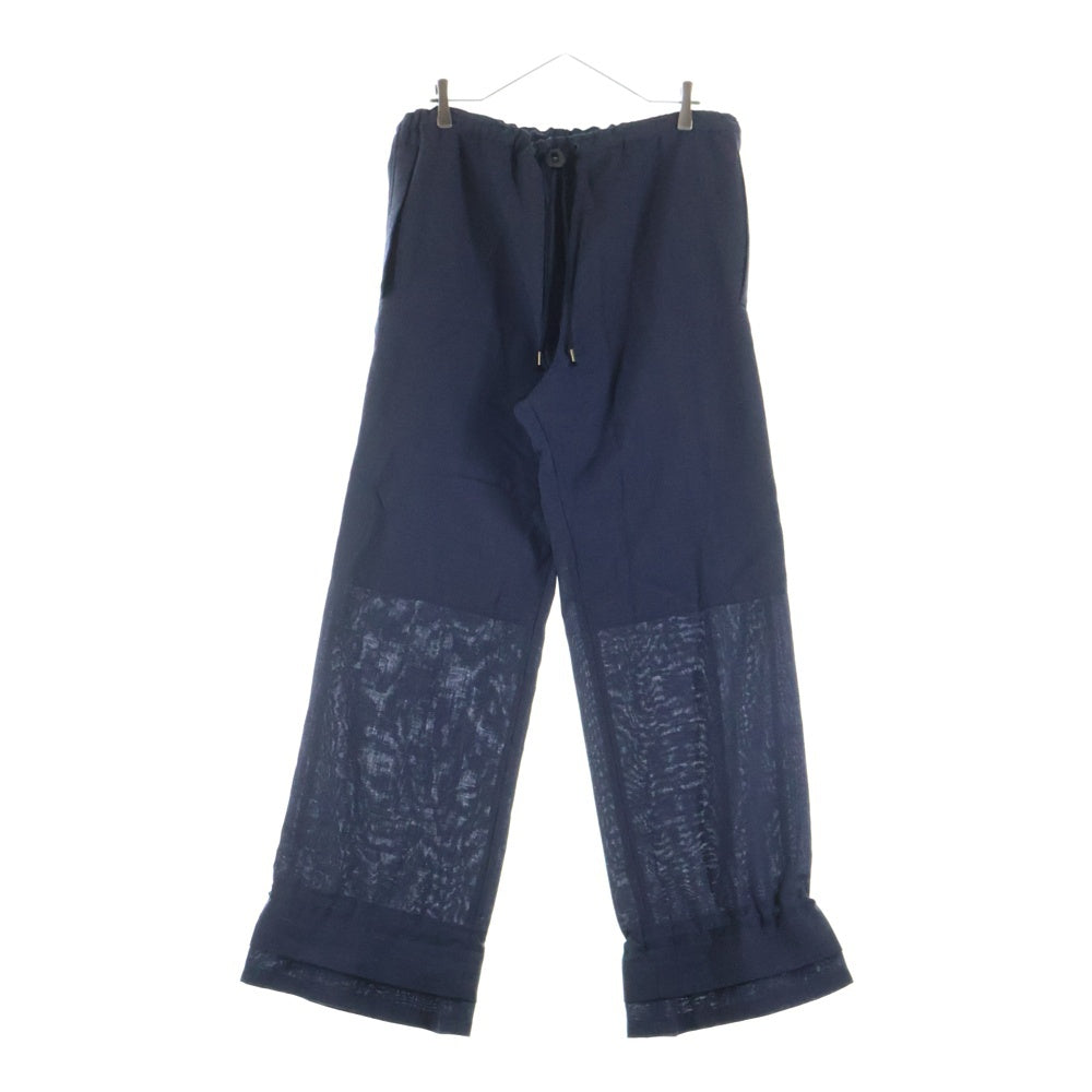 Maison Margiela(メゾンマルジェラ) 25AW 裾スリッド イージーワイドパンツ ネイビー S50KA0690 M35535
