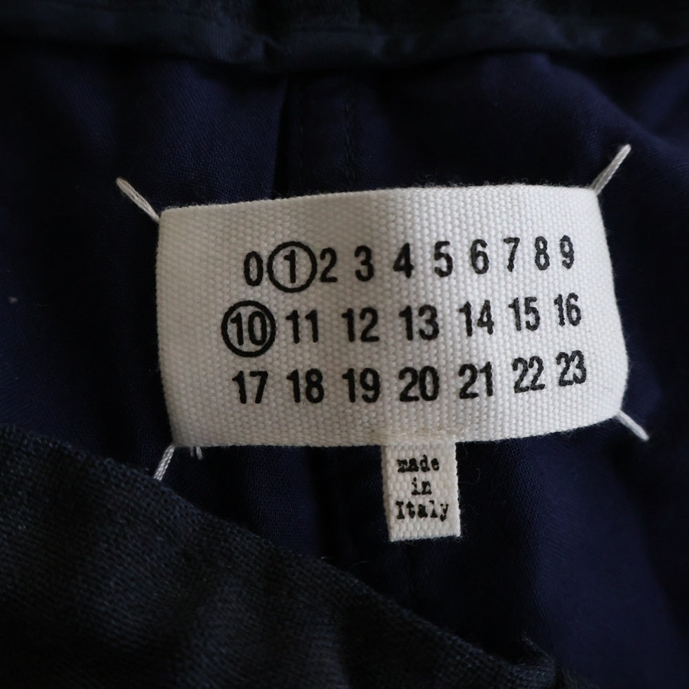 Maison Margiela(メゾンマルジェラ) 25AW 裾スリッド イージーワイドパンツ ネイビー S50KA0690 M35535
