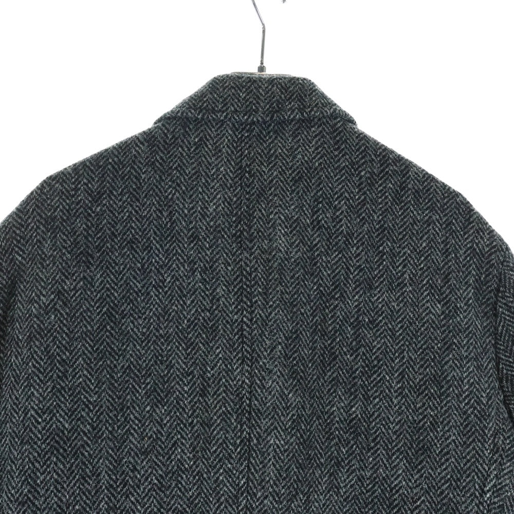 Harris Tweed(ハリスツイード) ウール キュプラ裏地 ノッチドラペル シングルテーラードジャケット グレー 133-1512