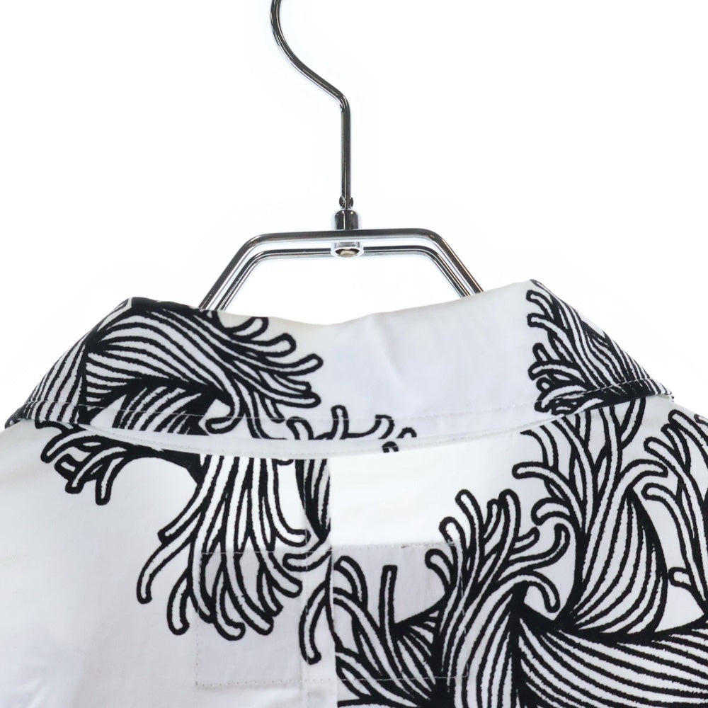 Christopher Nemeth(クリストファーネメス) ROPE PATTERN SHIRT ロープ パターン シャツ 縄柄 ボタンアップ長袖シャツ ホワイト 18752