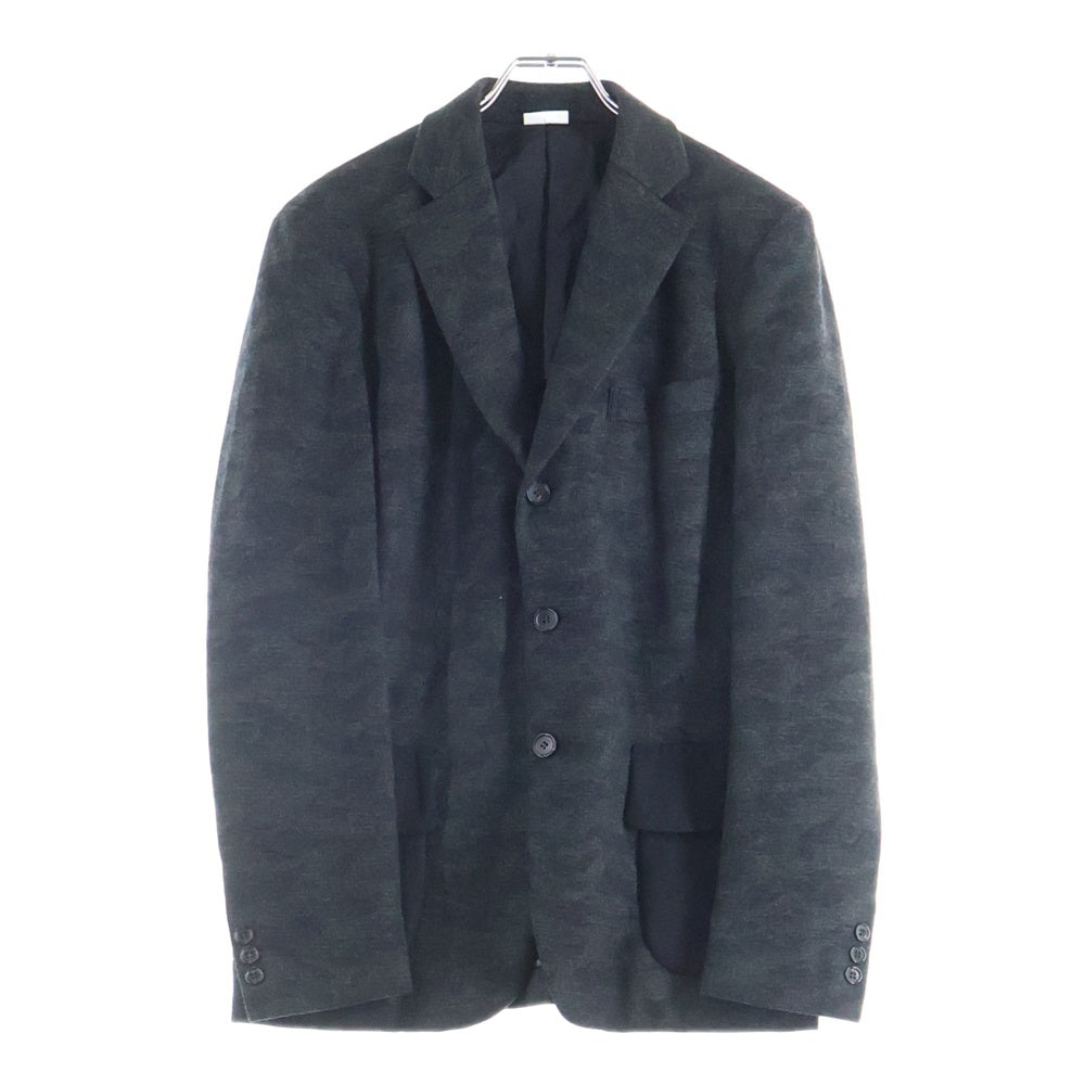 COMME des GARCONS HOMME DEUX(コムデギャルソン オムドゥ) 12AW 迷彩柄 異素材ポケット ウール シングルテーラードジャケット ブラック/カーキ DJ-J025 AD2012