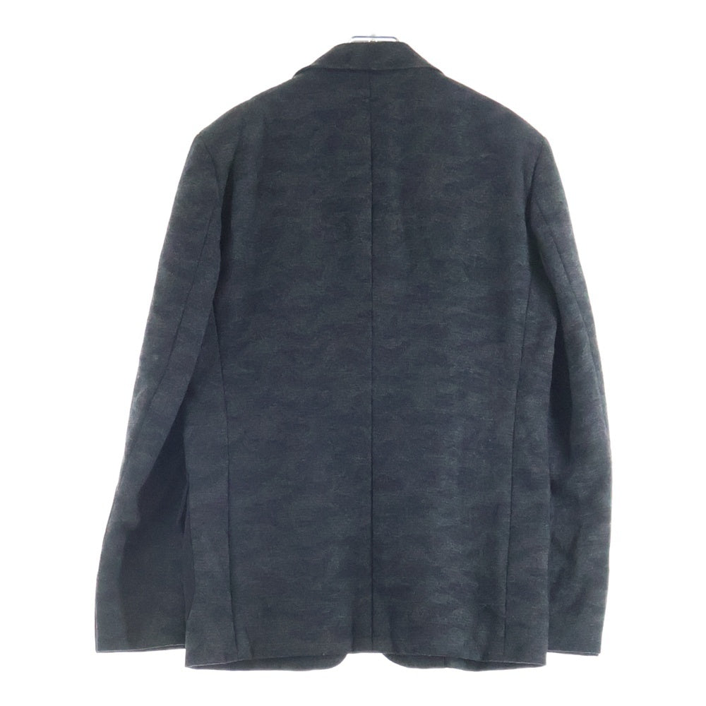 COMME des GARCONS HOMME DEUX(コムデギャルソン オムドゥ) 12AW 迷彩柄 異素材ポケット ウール シングルテーラードジャケット ブラック/カーキ DJ-J025 AD2012