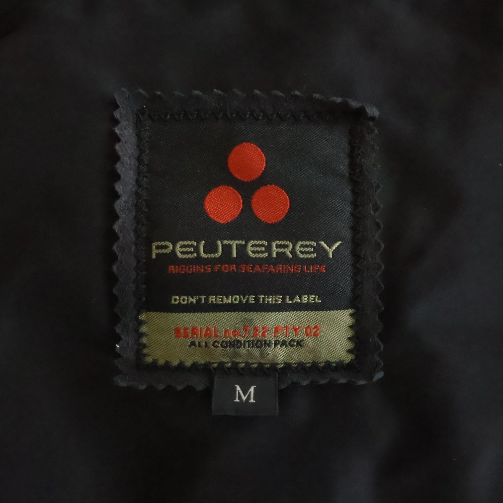 PEUTEREY(ピューテリー) ダブルジップ フーデッドダウンジャケット ブラック 47283018