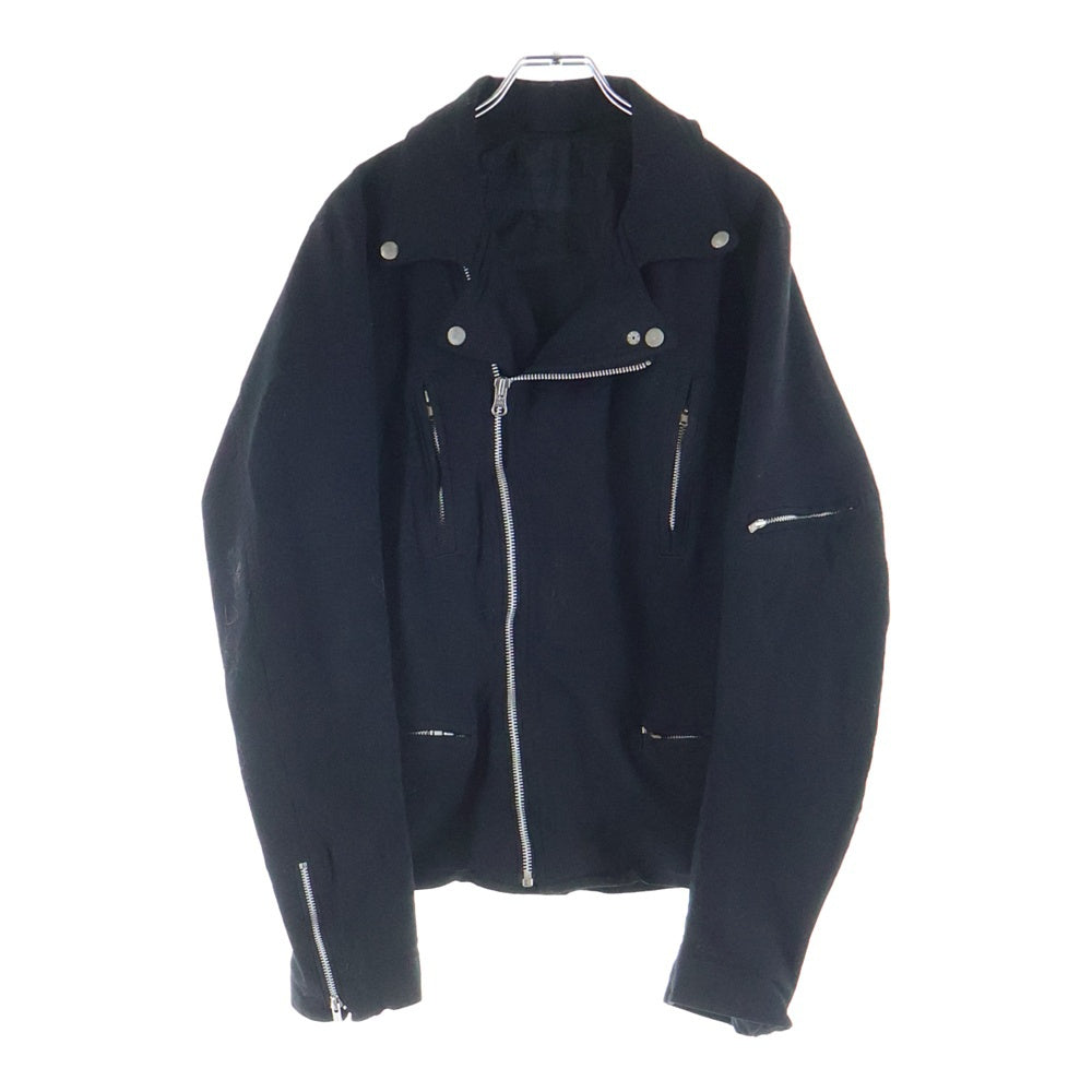COMME des GARCONS HOMME(コムデギャルソンオム) 10AW ポリ縮絨 アームポケット ダブルライダースジャケット ブラック HF-J055 AD2010
