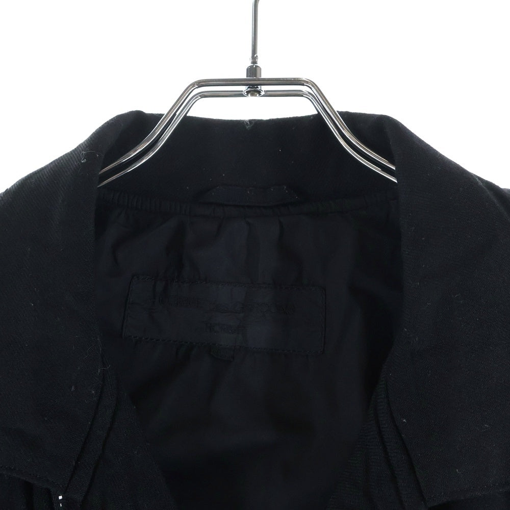 COMME des GARCONS HOMME(コムデギャルソンオム) 10AW ポリ縮絨 アームポケット ダブルライダースジャケット ブラック HF-J055 AD2010