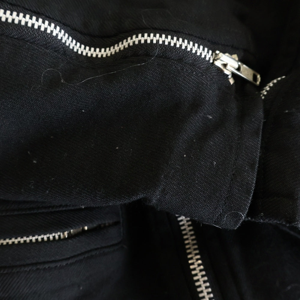 COMME des GARCONS HOMME(コムデギャルソンオム) 10AW ポリ縮絨 アームポケット ダブルライダースジャケット ブラック HF-J055 AD2010