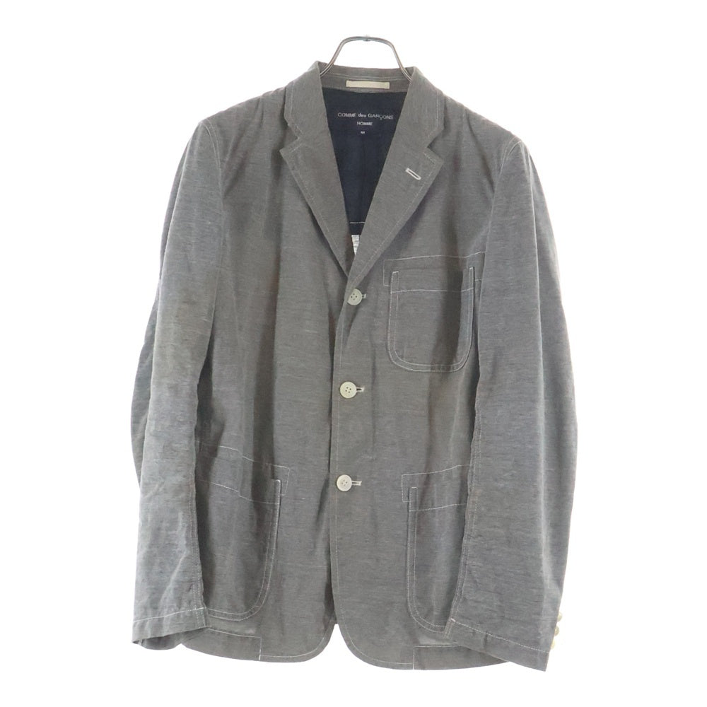 COMME des GARCONS HOMME(コムデギャルソンオム) 12SS ステッチデザイン シングル テーラードジャケット グレー HI-J046 AD2011