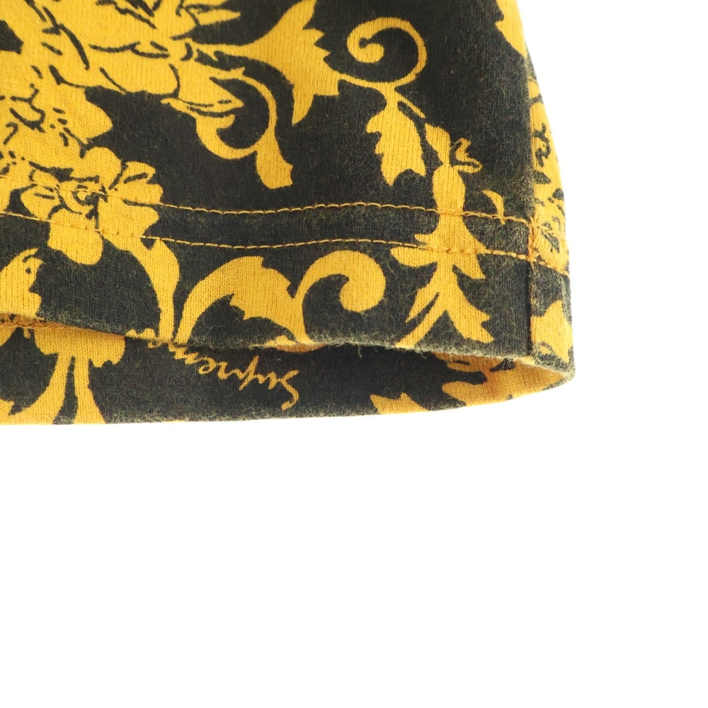 SUPREME(シュプリーム) 20SS Small Box Tee Black Floral スモール ボックスロゴ ブラック フローラル クルーネック半袖Tシャツ カットソー イエロー/ブラック