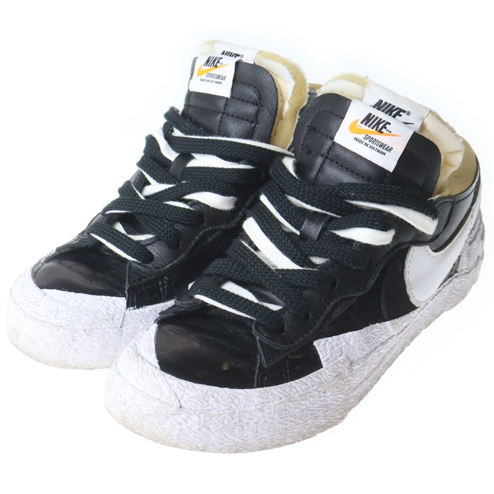 NIKE(ナイキ) ×sacai BLAZER LOW BLACK PATENT LEATHER サカイ ブレザー ブラックパテント ローカットスニーカー レディース ブラック/ホワイト US4/23cm DM6443-001