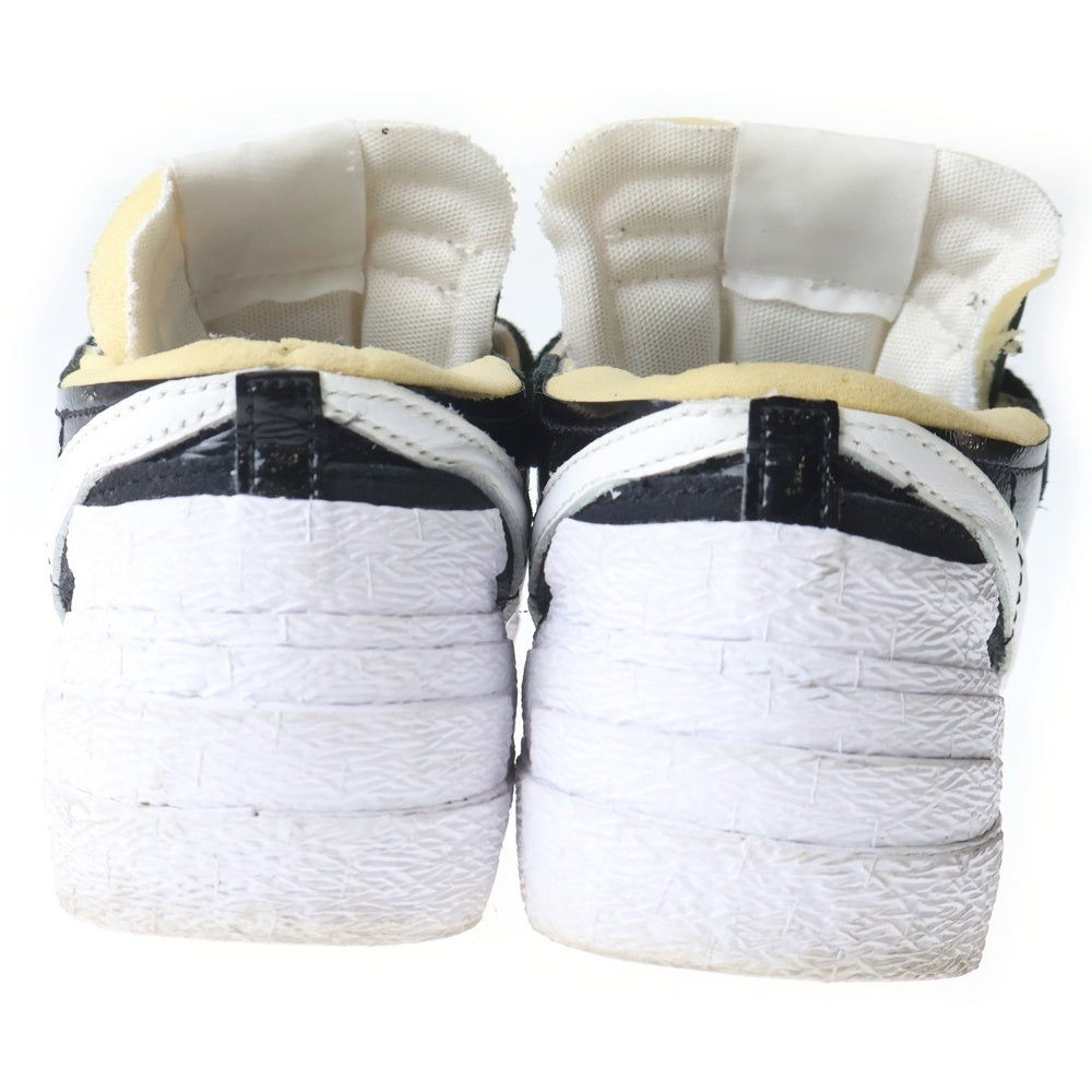 NIKE(ナイキ) ×sacai BLAZER LOW BLACK PATENT LEATHER サカイ ブレザー ブラックパテント ローカットスニーカー レディース ブラック/ホワイト US4/23cm DM6443-001