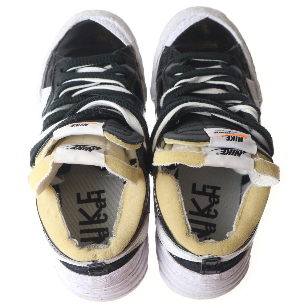 NIKE(ナイキ) ×sacai BLAZER LOW BLACK PATENT LEATHER サカイ ブレザー ブラックパテント ローカットスニーカー レディース ブラック/ホワイト US4/23cm DM6443-001