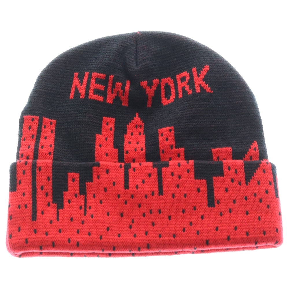 SUPREME(シュプリーム) 21SS New York Beanie ニューヨーク ビーニー アクリルニットキャップ レッド/ブラック