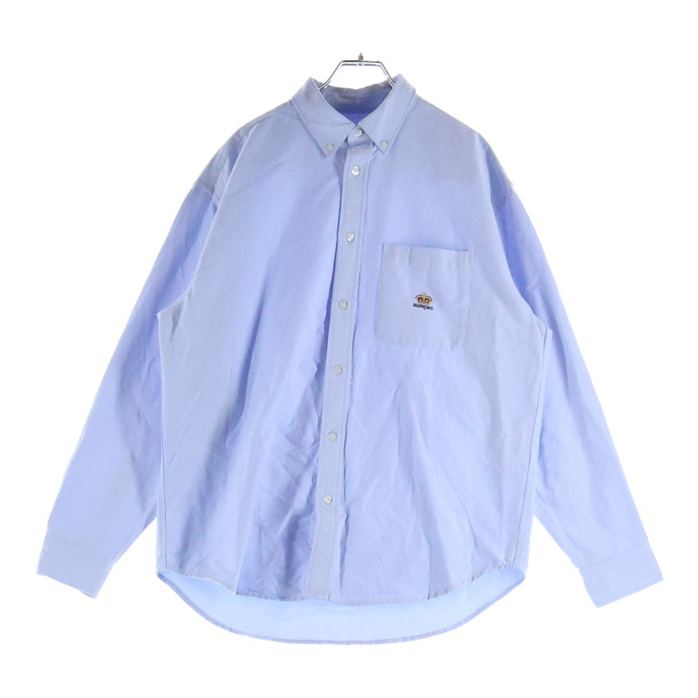 SUPREME(シュプリーム) 25AW Loose Fit Flannel Oxford Shirt ルーズフィット フランネル オックスフォード長袖シャツ ブルー