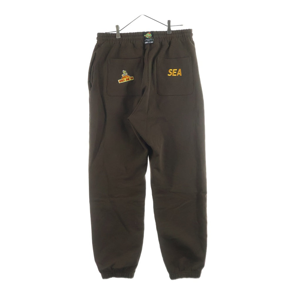 WIND AND SEA(ウィンダンシー) ×SPACE JAM TRACK PANT スペースジャム エンブロイダリーデザイン トラック スウェットパンツ ブラウン WDS-C-SJM-26-Q2-PT-01