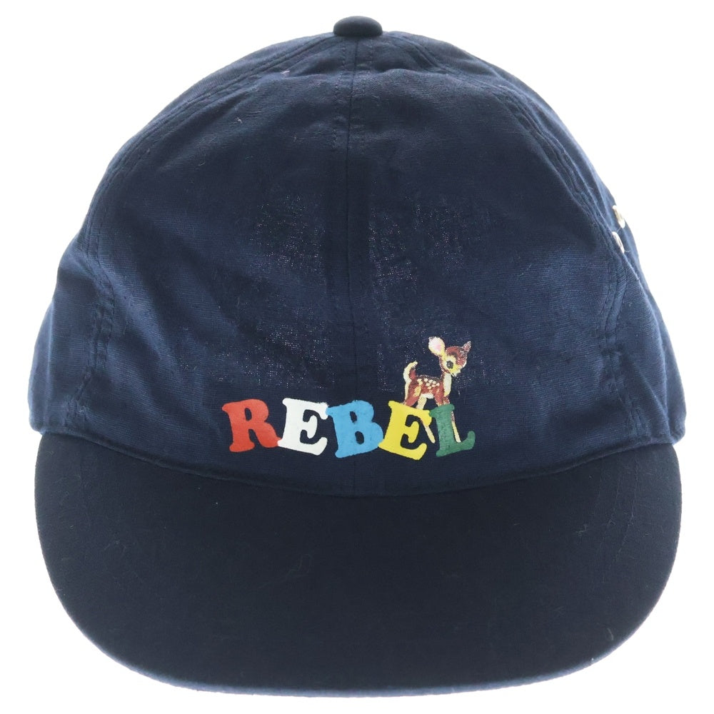 UNDERCOVER(アンダーカバー) REBEL レベル ロゴデザイン アジャスター付き 6パネル ベースボールキャップ 帽子 ネイビー UC1C4H02-3