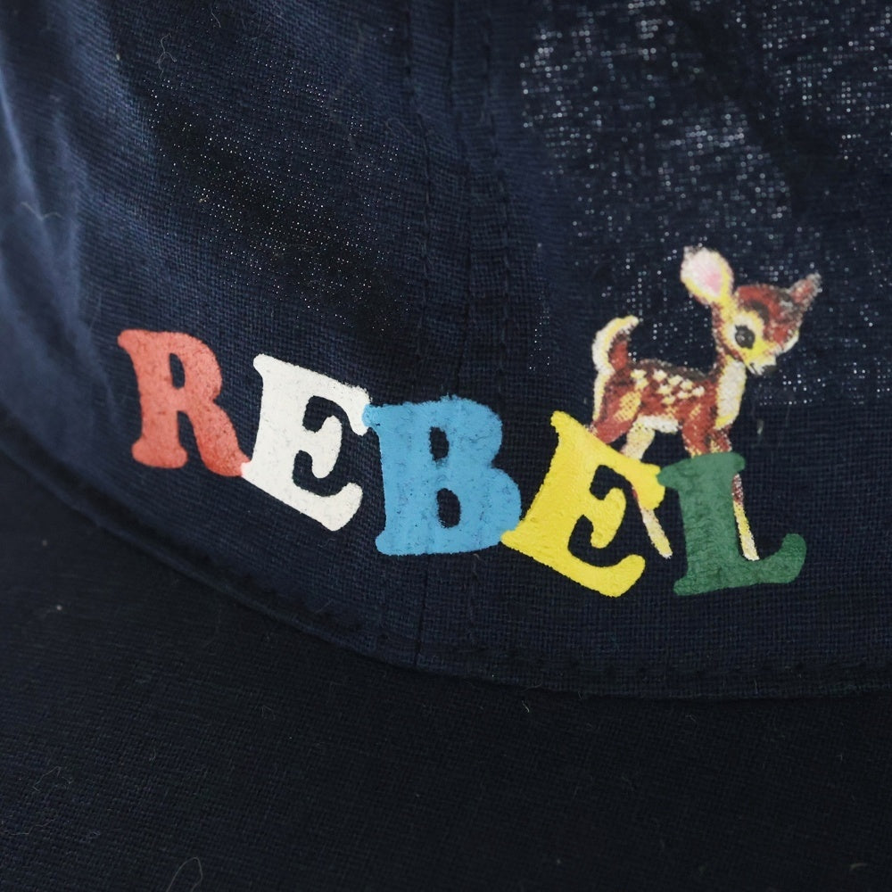 UNDERCOVER(アンダーカバー) REBEL レベル ロゴデザイン アジャスター付き 6パネル ベースボールキャップ 帽子 ネイビー UC1C4H02-3