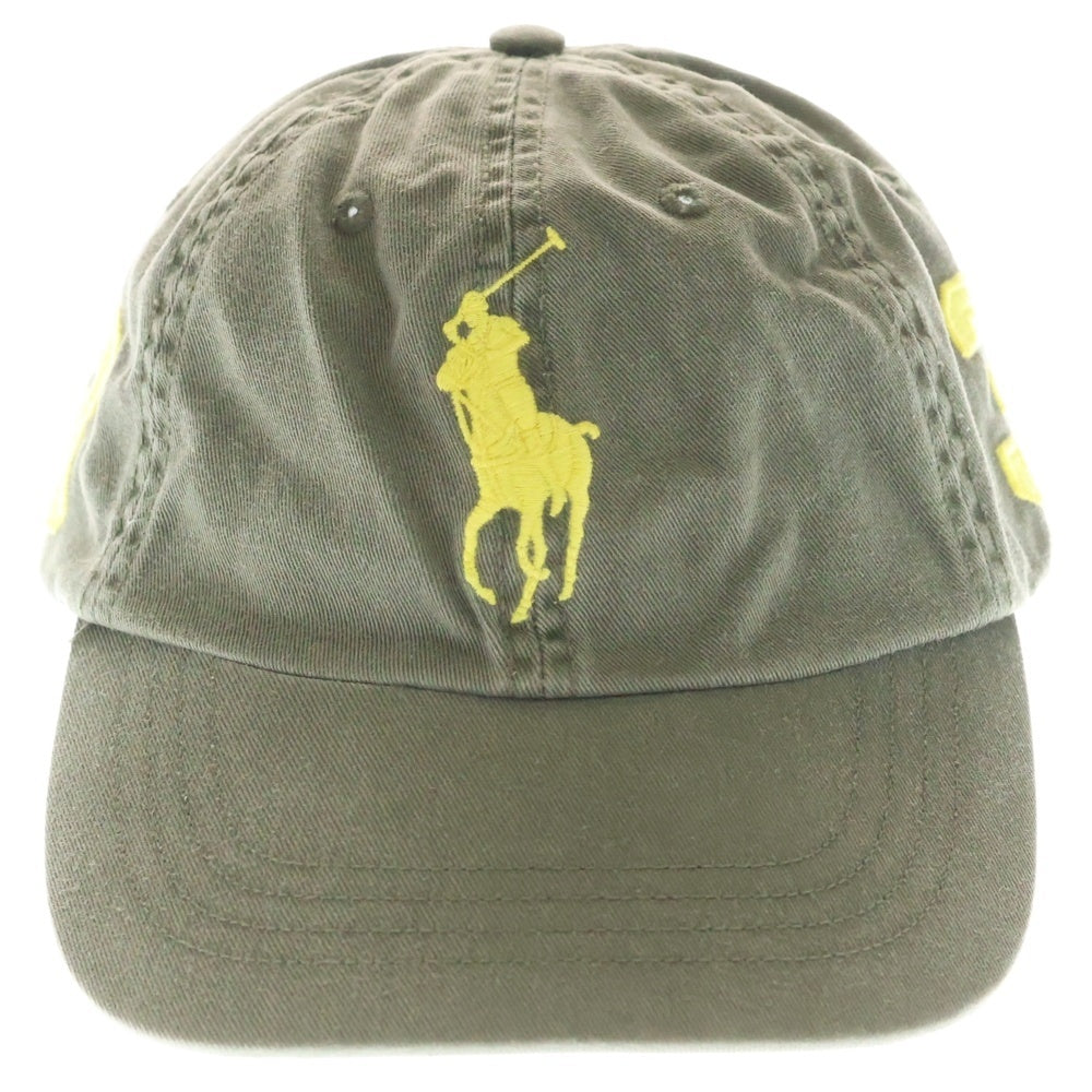 POLO RALPH LAUREN(ポロラルフローレン) エンブロイダリーロゴデザイン アジャスター付き 6パネル ベースボールキャップ 帽子 カーキ 0200011803