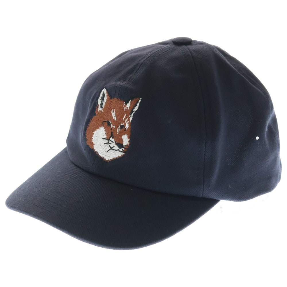 MAISON KITSUNE(メゾンキツネ) エンブロイダリーロゴデザイン アジャスター付き 6パネル ベースボールキャップ ブラック