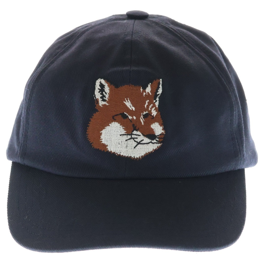 MAISON KITSUNE(メゾンキツネ) エンブロイダリーロゴデザイン アジャスター付き 6パネル ベースボールキャップ ブラック