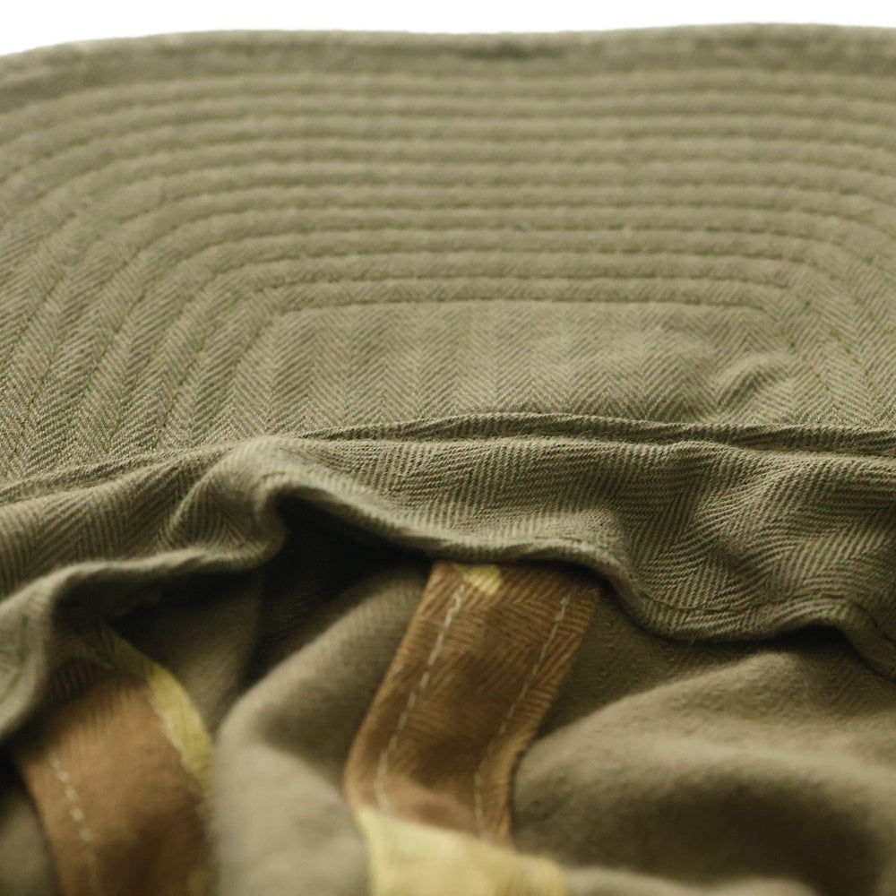 Buzz Rickson's(バズリクソンズ) U.S.NAVY HERRINGBONE CAP ユーエスアーミー ヘリンボーン ベースボールキャップ 帽子 カーキ BR02714