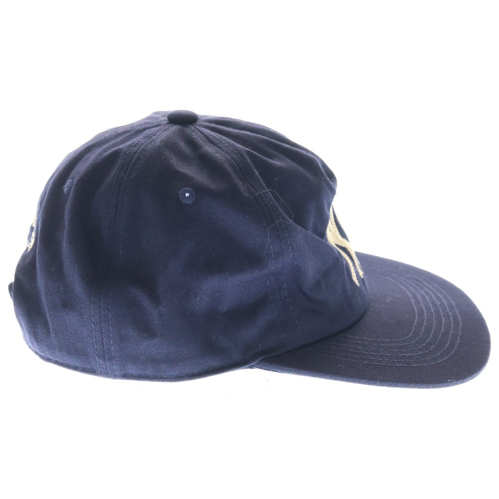 NO BRAND(ノーブランド) Monday suck マンデーサック エンブロイダリーロゴデザイン アジャスター付き ベースボールキャップ ネイビー