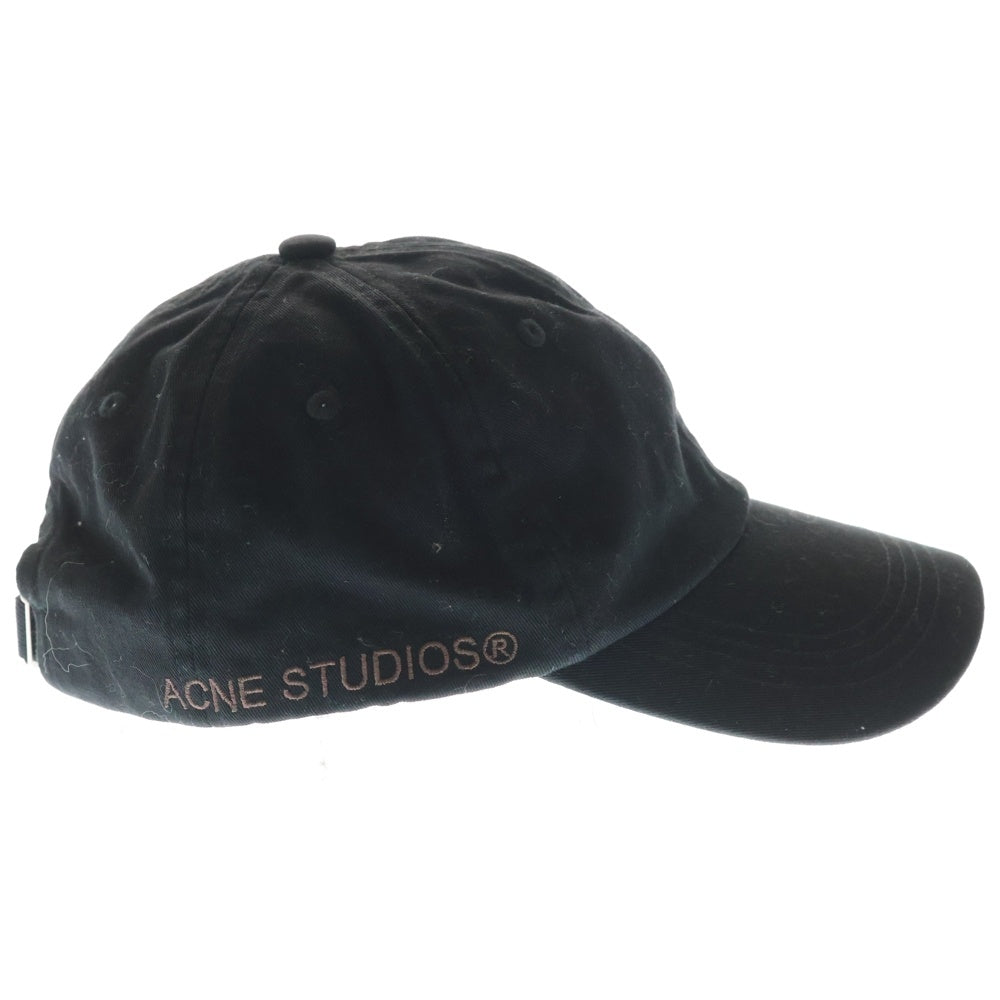 Acne Studios(アクネ ストゥディオズ) COTTON BASEBALL CAP コットン 6パネル ベースボールキャップ 帽子 ブラック FN-UX-HATS000148