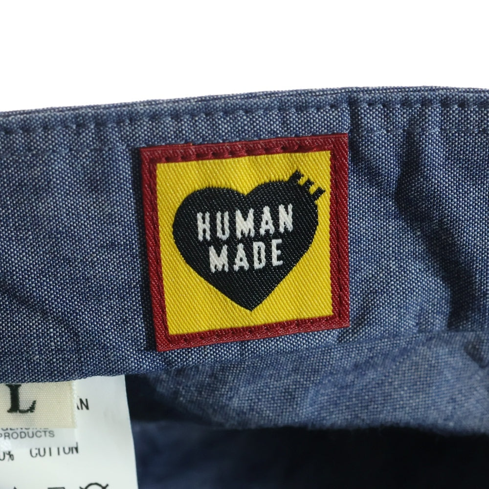 HUMAN MADE(ヒューマンメイド) ロゴデザイン 6パネル デニム ワークキャップ インディゴ