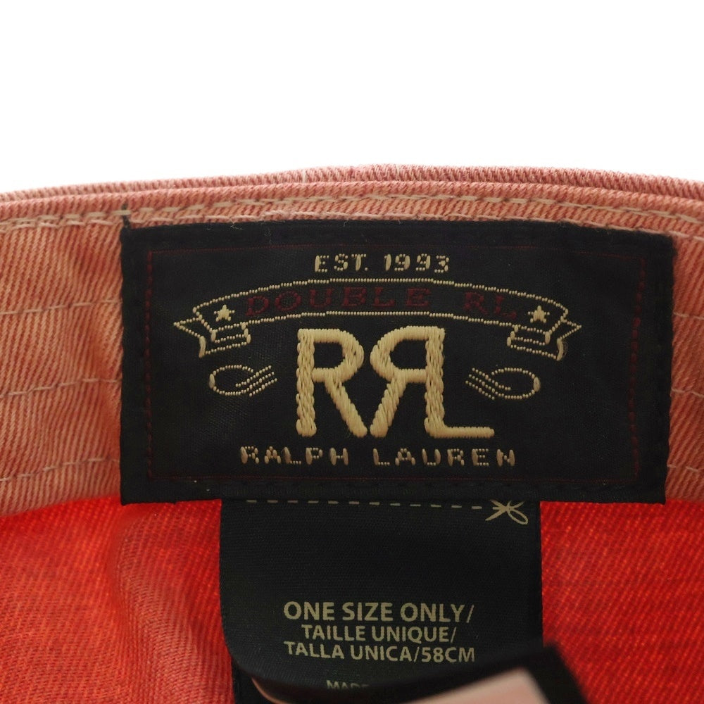 RRL(ダブルアールエル) U.S.ARMY ユーエスアーミーロゴデザイン 6パネル ベースボールキャップ 帽子 ピンク レディース