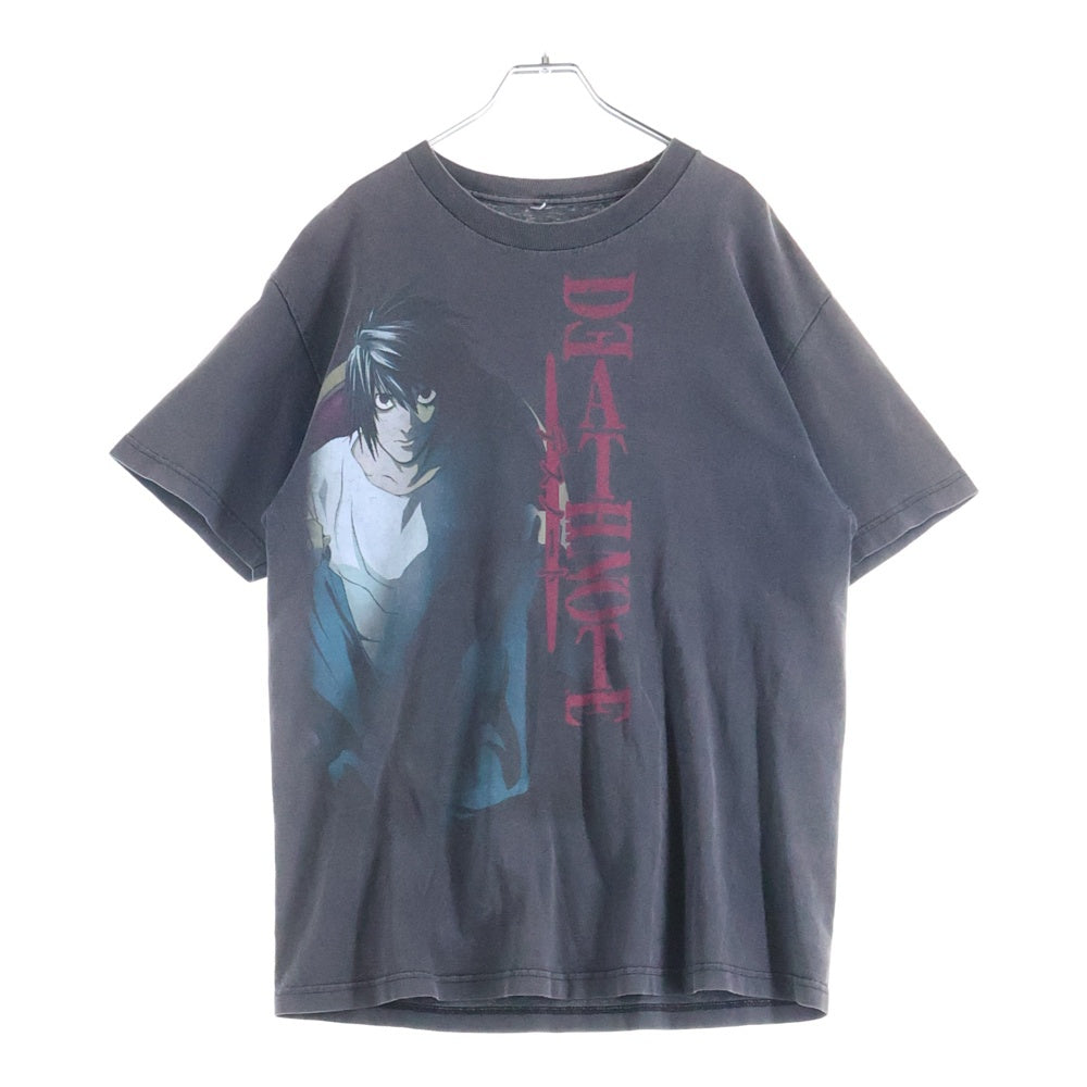 VINTAGE(ヴィンテージ) 00S VINTAGE DEATH-NOTE L TEE ヴィンテージ デスノート エル フロントプリントTシャツ 半袖クルーネックカットソー ブラック