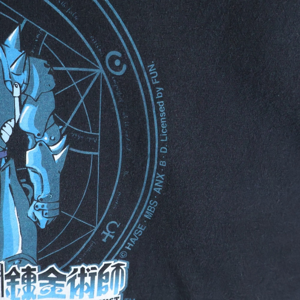 VINTAGE(ヴィンテージ) 00S VINTAGE FULLMETAL-ALCHEMIST TEE ヴィンテージ 鋼の錬金術師 ALSTYLEタグ フロントプリントTシャツ 半袖クルーネックカットソー ブラック