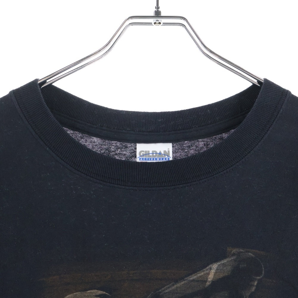 VINTAGE(ヴィンテージ) 00S VINTAGE NOIR KIRIKA YUUMURA 2001 TEE ヴィンテージ ノワール 夕叢霧香 GILDANタグ 両面プリントTシャツ 半袖クルーネックカットソー ブラック