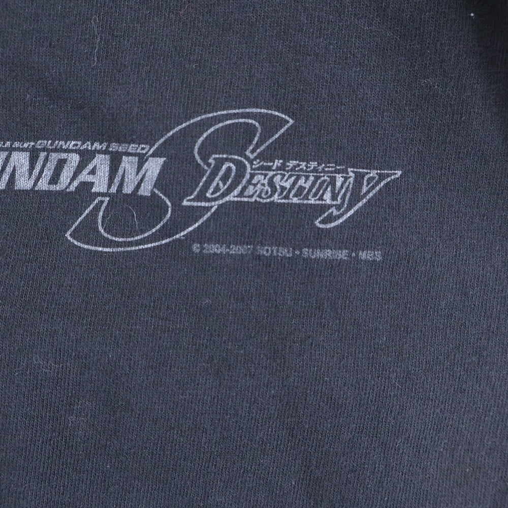 VINTAGE(ヴィンテージ) 00S VINTAGE GUNDAM SEED DESTINY ヴィンテージ 機動戦士ガンダム シードデスティニー 両面プリントTシャツ 半袖クルーネックカットソー ブラック