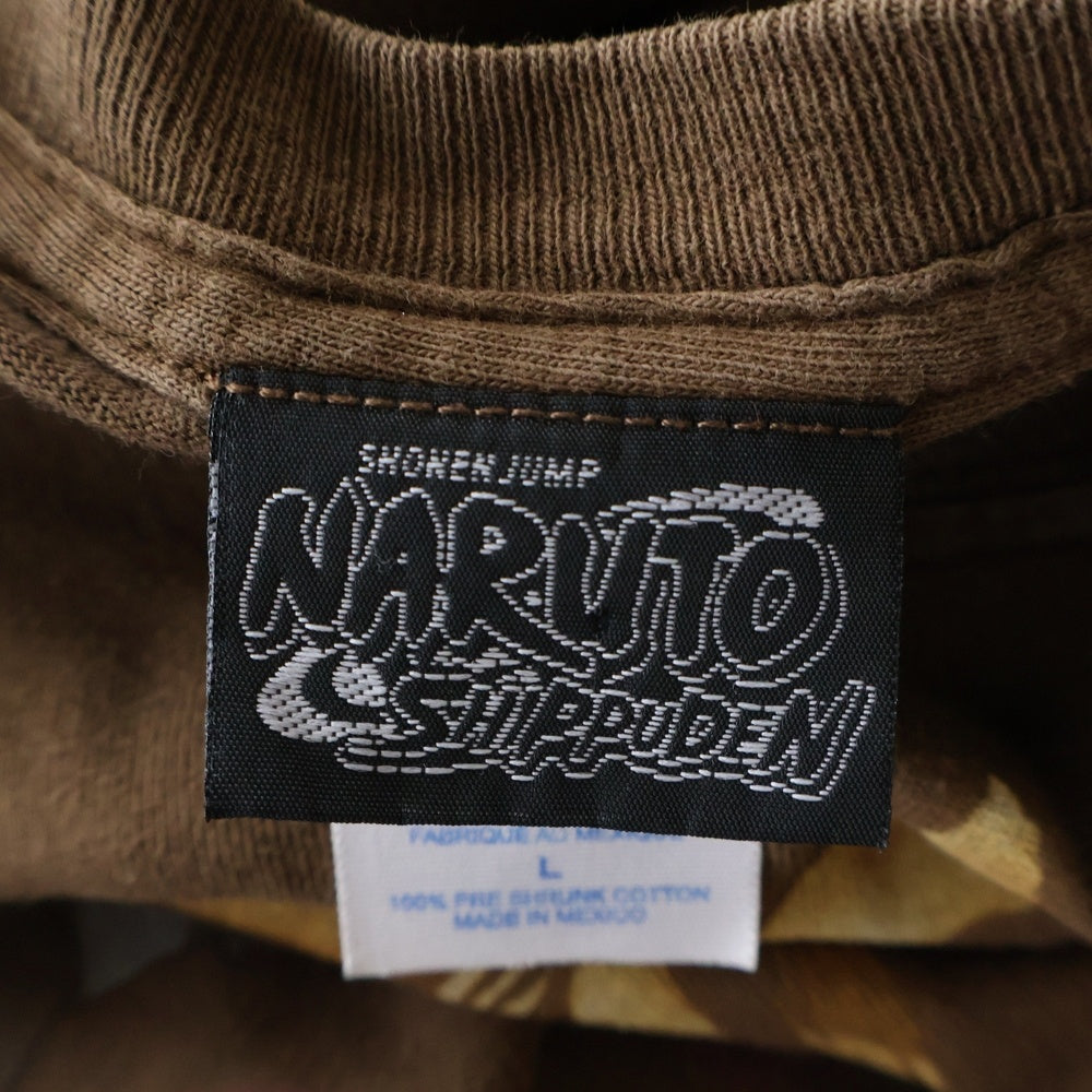 VINTAGE(ヴィンテージ) 00S VINTAGE NARUTO SHIPPUDEN GAARA TEE ヴィンテージ ナルト疾風伝 我愛羅 刺繍タグ フロントプリントTシャツ 半袖クルーネックカットソー ブラウン