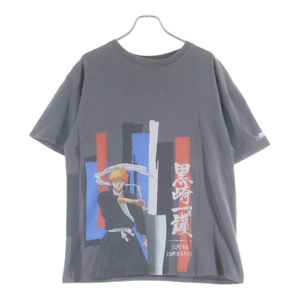VINTAGE(ヴィンテージ) 00S VINTAGE BLEACH ICHIGO KUROSAKI TEE ヴィンテージ ブリーチ 黒崎一護 刺繍タグ フロントプリントTシャツ 半袖クルーネックカットソー グレー