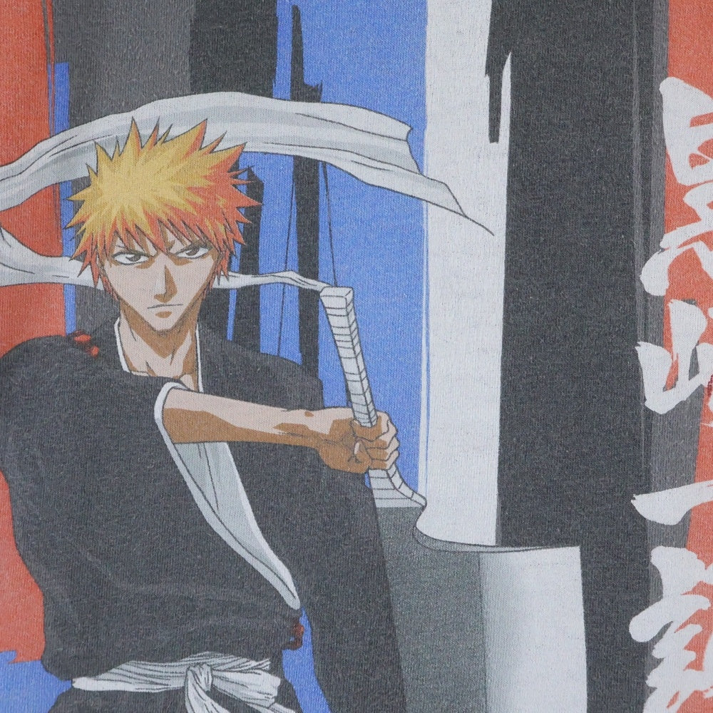 VINTAGE(ヴィンテージ) 00S VINTAGE BLEACH ICHIGO KUROSAKI TEE ヴィンテージ ブリーチ 黒崎一護 刺繍タグ フロントプリントTシャツ 半袖クルーネックカットソー グレー