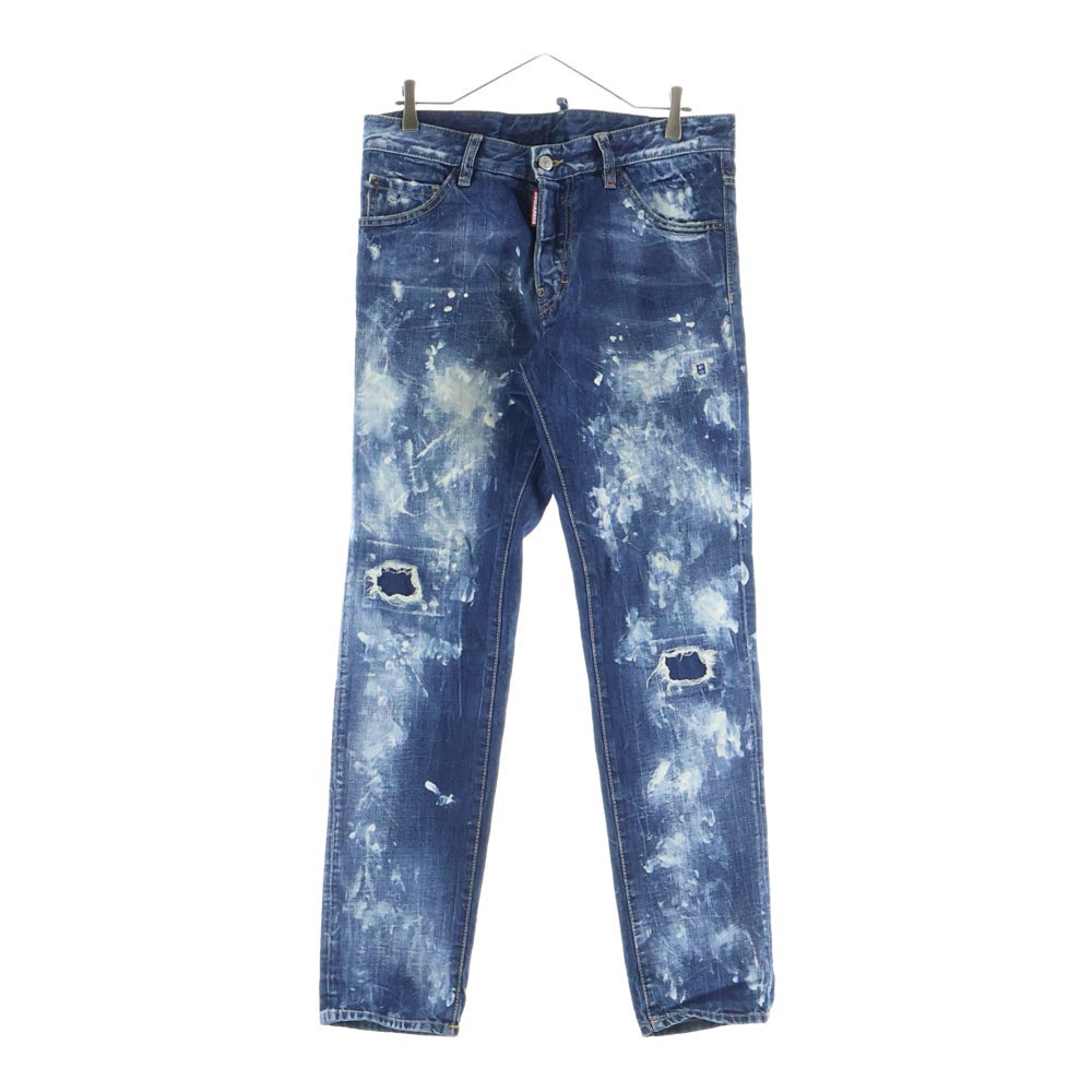 DSQUARED2(ディースクエアード) 21SS COOL GUY JEAN クールガイ ボタンフライ ウォッシュ加工 デニムパンツ インディゴ S71LB0913