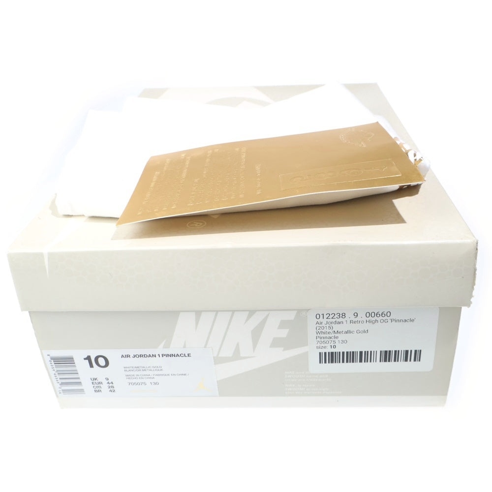 NIKE(ナイキ) AIR JODAN 1 RETRO HIGH PINNACLE エアジョーダン レトロハイ ピナクル ホワイト US10/28cm 705075-130
