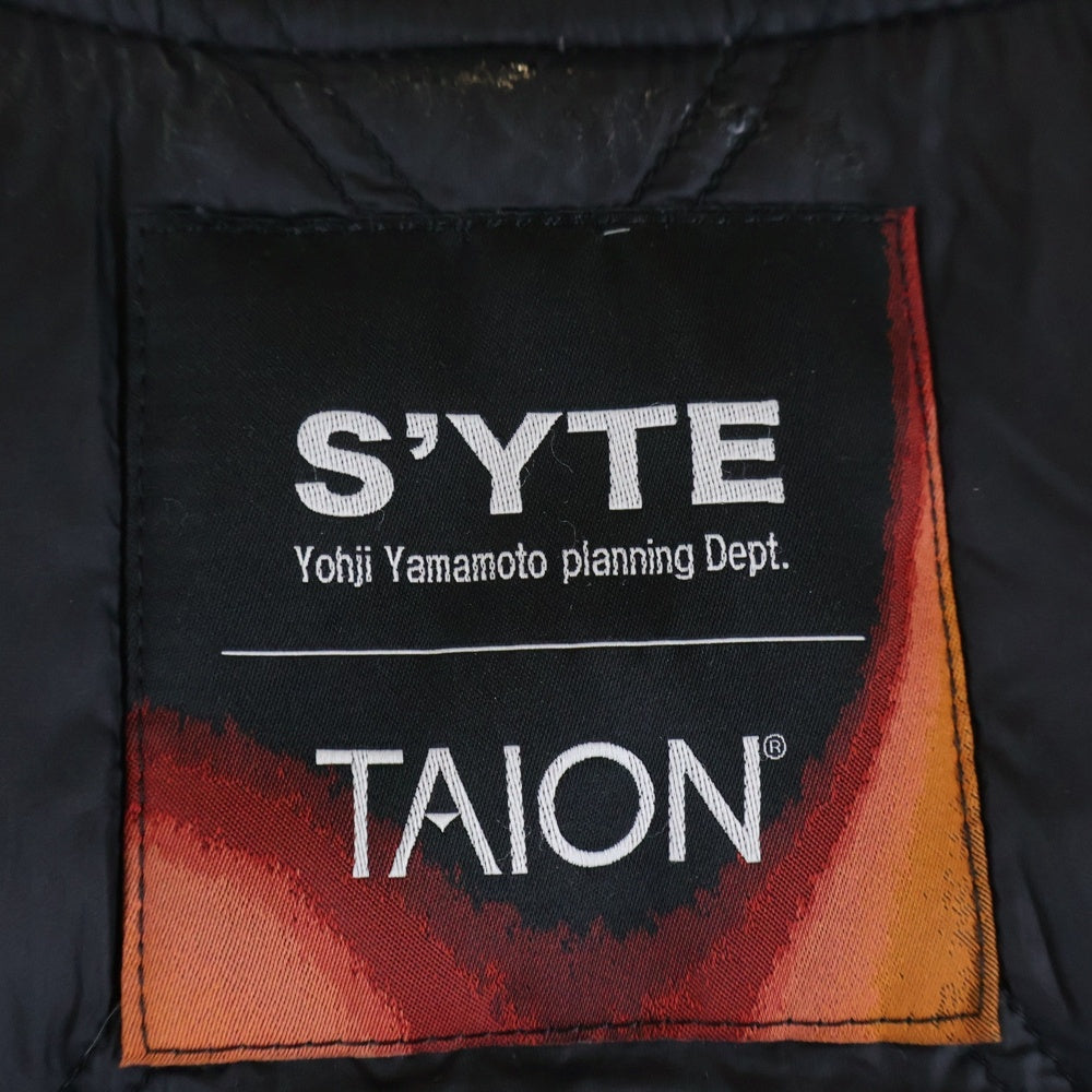 s'yte(サイト) 23AW ×TAION QUILTED DOWN REVERSIBLE LONG MA-1 タイオン キルテッド リバーシブル ロングダウンジャケット ブラック UU-Y01-606