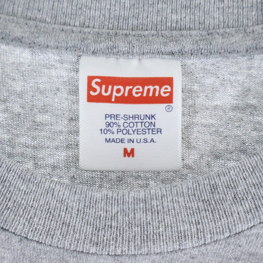 SUPREME(シュプリーム) 19AW Cheese Tee チーズ フロントプリントTシャツ 半袖クルーネックカットソー グレー