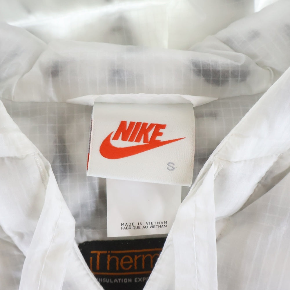 NIKE(ナイキ) ×Stussy Insulated Pullover Jacket ステューシー インシュレーテッドプルオーバー 中綿フーデッドジャケット ホワイト/グリーン DC1084-101
