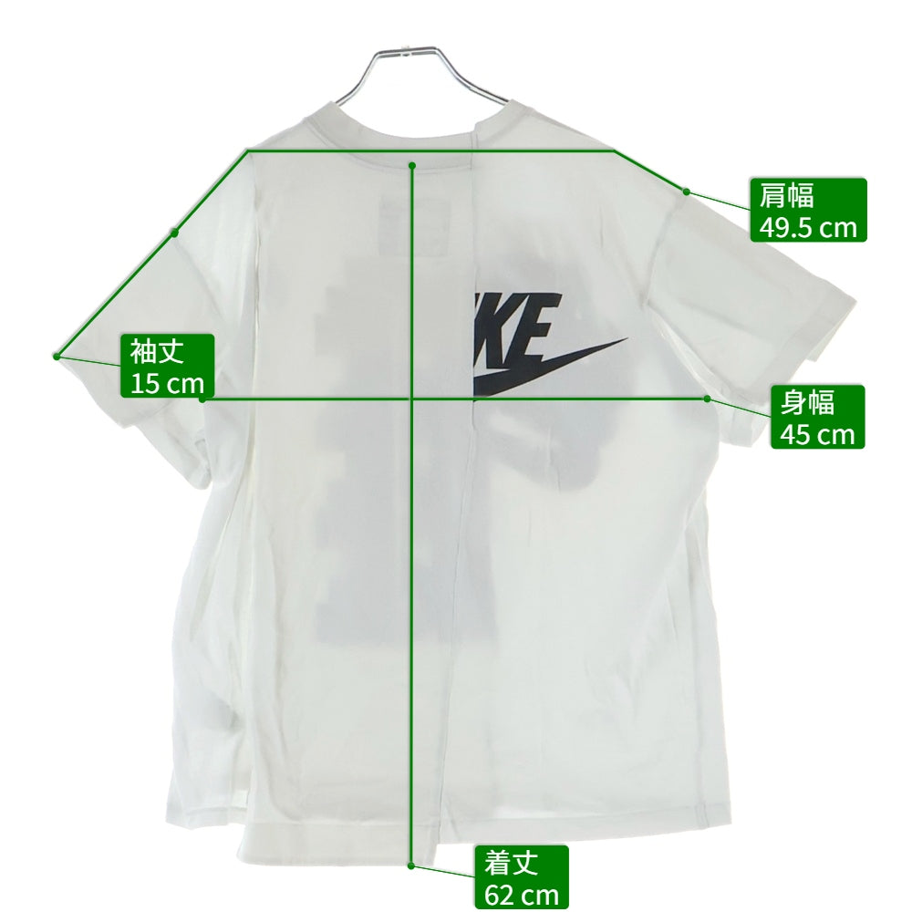 限定コラボ Sacai X NIKE ナイキ サカイ ハイブリッド Tシャツ L NIKE(ナイキ) ×Sacai WMNS Hybrid T-shirt サカイ ウィメンズ