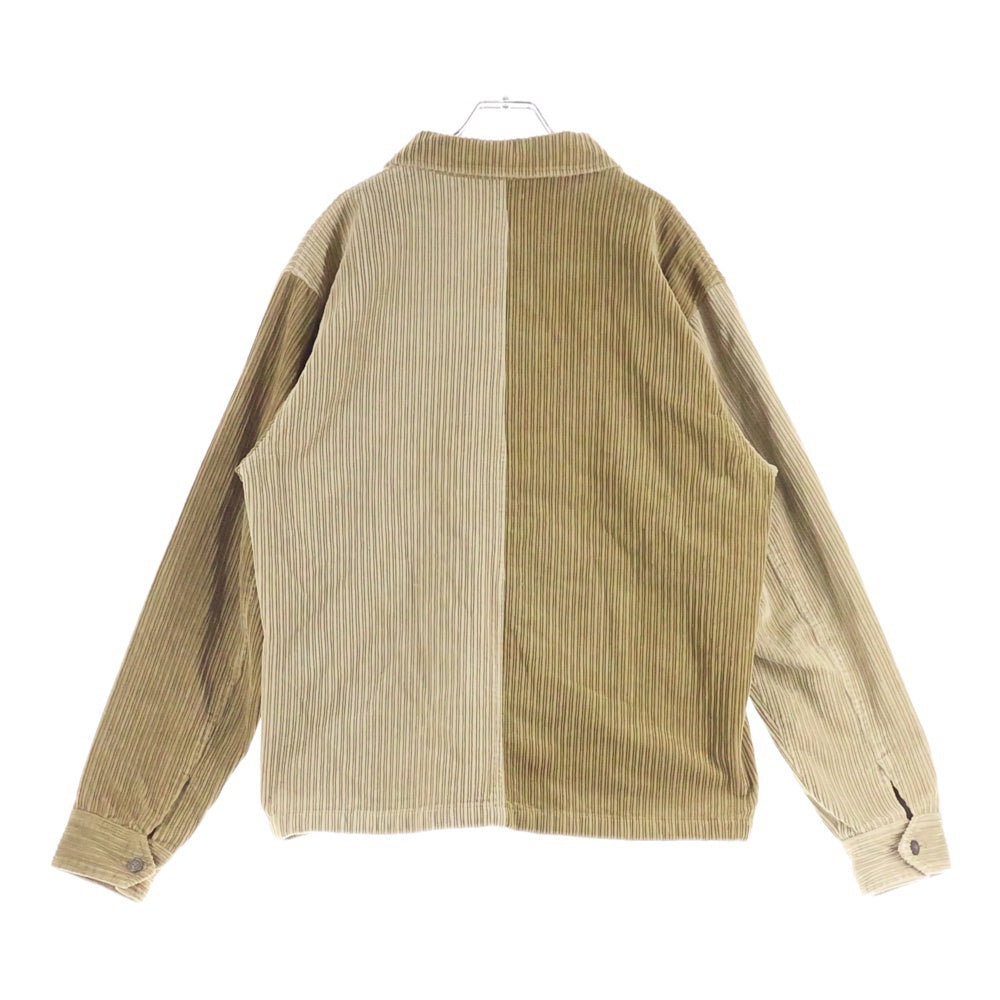 STUSSY(ステューシー) MIX CORD JACKET コーデュロイ ジップアップジャケット ブラウン 115486