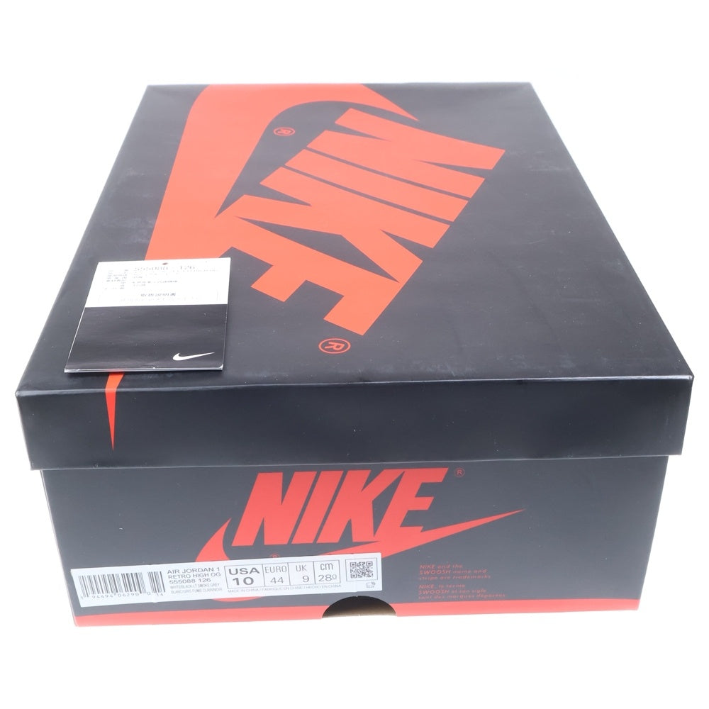 NIKE(ナイキ) AIR JORDAN 1 RETRO HIGH OG LIGHT SMOKE GREY エアジョーダン1 ライトスモークグレー ハイカットスニーカー ホワイト/グレー US10/28cm 555088-126