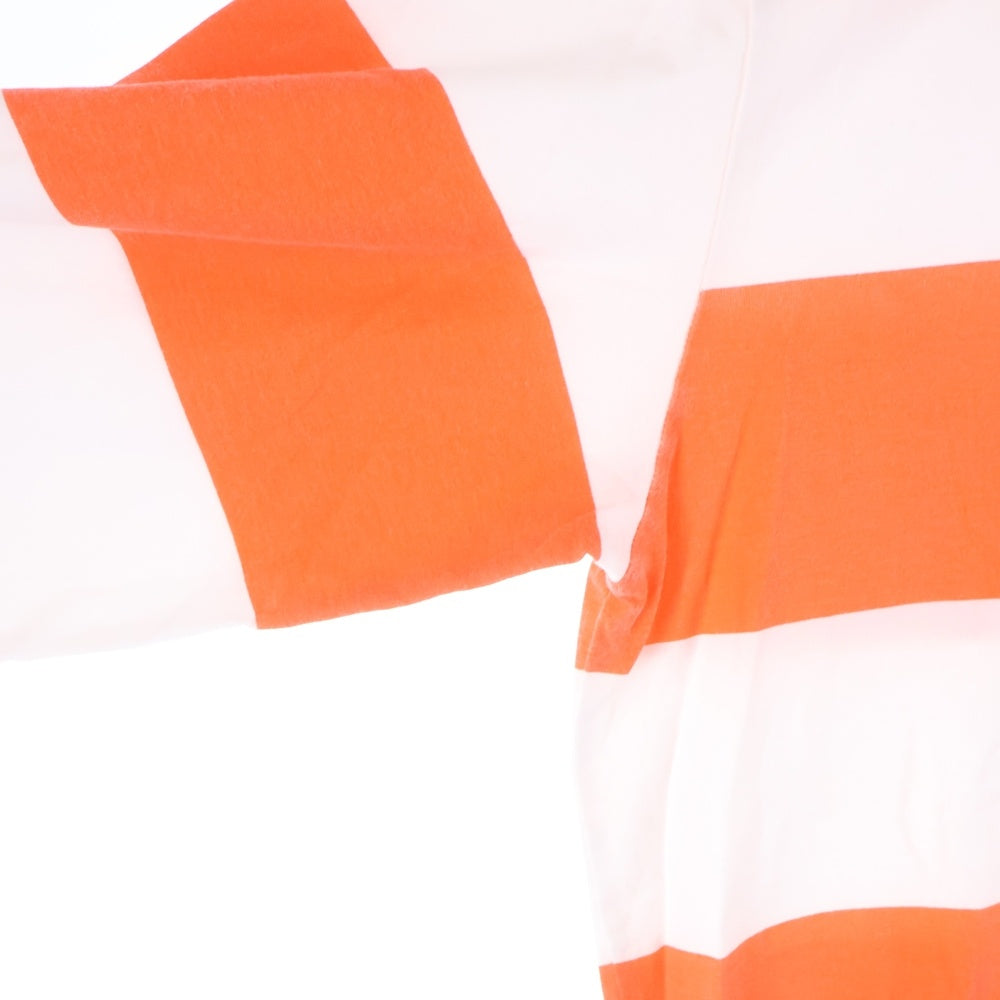 SUPREME(シュプリーム) 19AW Printed Stripe L/S Top プリンテッド ストライプ クルーネック長袖Tシャツ カットソー オレンジ/ホワイト